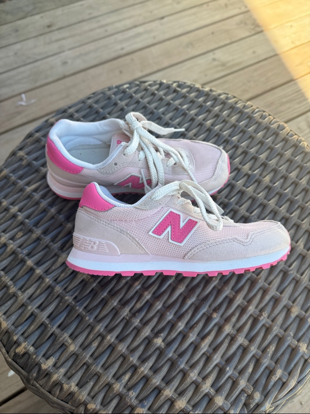 New Balance Kids Pink and Hot Pink Casual Sneakers